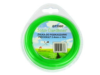 GEKO G73980 NÁHRADNÁ STRUNA DO KROVINOREZU / VYŽÍNAČA, 5-UHOLNÍK 2,4mmx10m