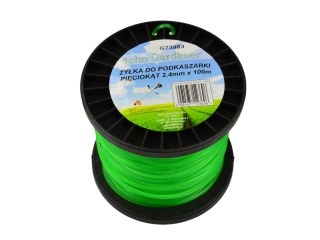 GEKO G73983 NÁHRADNÁ STRUNA DO KROVINOREZU / VYŽÍNAČA 5-UHOLNÍK 2,4mmx100m