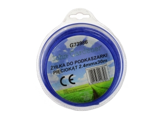 GEKO G73986 NÁHRADNÁ STRUNA DO KROVINOREZU / VYŽÍNAČA, 6-UHOLNÍK 2,4mmx30m