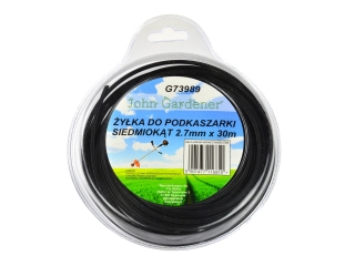 GEKO G73989 NÁHRADNÁ STRUNA DO KROVINOREZU / VYŽÍNAČA 7-UHOLNÍK 2,7mmx30m 