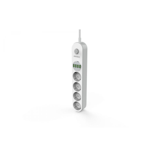 Kraft&Dele KD4030 Predlžovací kábel 2m predlžovačka 4 zásuvky vypínač 4 USB