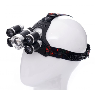 KRAFT&DELE KD1248 Čelovka čelová baterka svietidlo na čelo 5xLED