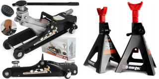 Marpol M80123 + M80103 Nízkoprofilový zdvihák 2,5t hydraulický + 2x podpery 6T