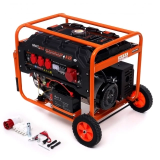 Kraft&Dele KD165 Elektrocentrála 5500W generátor prúdu AVR 12V 230V 380V s kolieskami