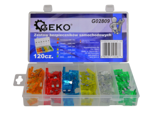 GEKO G02809 Automobilové poistky, sada poistiek do auta 120ks
