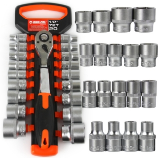 MAR-POL M58205 Nástrčné kľúče 1/2" 20ks 8-32mm /KLIP/