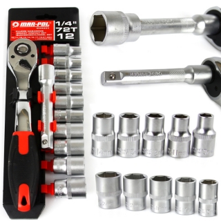 MAR-POL M58204 Nástrčné kľúče 1/4" 12 ks 10-22mm