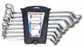 MAR-POL M58115 OČKOVÉ KĽÚČE OHNUTÉ 8ks 6-22mm CrV