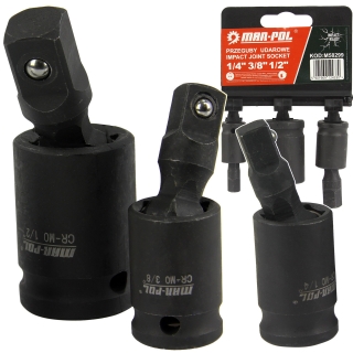 MAR-POL M58299 Rázové kĺby / súprava 1/4", 3/8", 1/2"