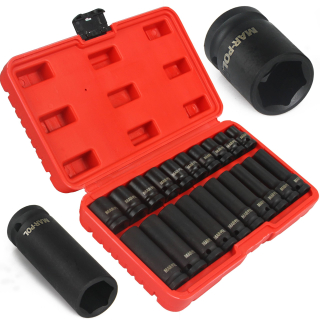 MAR-POL M58259 Nástrčné hlavice kľúče 20ks 1/2" 10-19mm