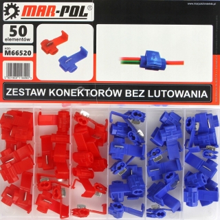 MAR-POL M66520 Konektory na káble bez spájkovania 50 kusov 
