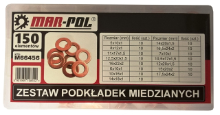 MAR-POL M66456 Sada medených podložiek 150 kusov 