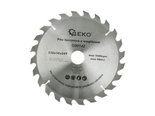 GEKO G00142 Pílový kotúč na drevo z karbidu 230x32x24T