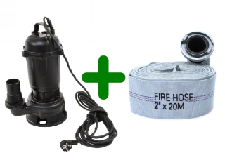 GEKO G81402 Ponorné kalové čerpadlo s drvičom 2" WQD 10-8-0,55 550W + hadica sp 20m