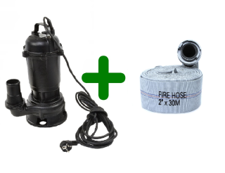 GEKO G81402 Ponorné kalové čerpadlo s drvičom 2" WQD 10-8-0,55 + 550W hadica sp 30m