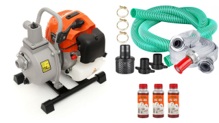 LXGWP1-43 sada Benzínové motorové čerpadlo na vodu 1" 2HP hadica olej sada