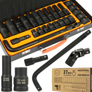 MAR-POL M58233 NÁSTRČNÉ KĽÚČE 1/2" 27ks BJC 8-24mm