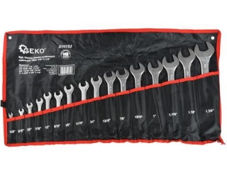 GEKO G11152 Kľúče očkoploché 16ks 1/4"-1 1/4" sada vidlicových kľúčov