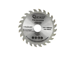 GEKO G00100 Pílový kotúč na drevo 115mm 22mm 24T
