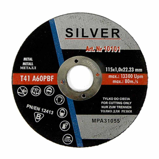 Silver 10101 Kotúč na kov oceľ 115mm 1x22.2mm 10ks