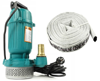 Mar-POL M79910 PONORNÉ ČERPADLO na vodu 550W QDX1.5-16-0.37 + požiarna hadica 20m 1"