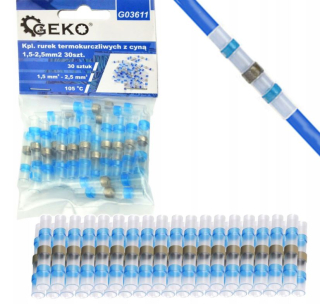 GEKO G03611 Zmršťovacie bužírky hadičky s cínom, rúrky 1,5-2,5mm2 30ks