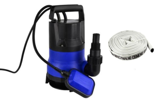 GEKO G81401 Ponorné kalové čerpadlo s plavákom plastové 400W + požiarna hadica 20m 1"