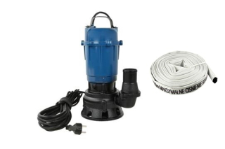 GEKO G81424 550W Ponorné kalové čerpadlo s drvičom WQD10-8-0,55 + požiarna hadica 20m 2"