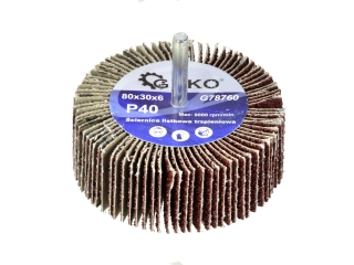 Geko G78760 Brúsny kotúč so stopkou na brúsenie 80x30x6mm 1ks P40