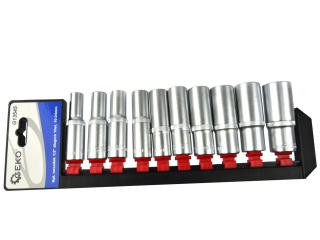 GEKO G13545 Sada 1/2" dlhých nástrčných nástavcov 10ks 10-24mm