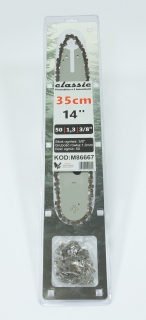 MAR-POL M86667 Vodiaca lišta na pílu a 2x reťaz 14" / 35cm 3/8" 1,3mm